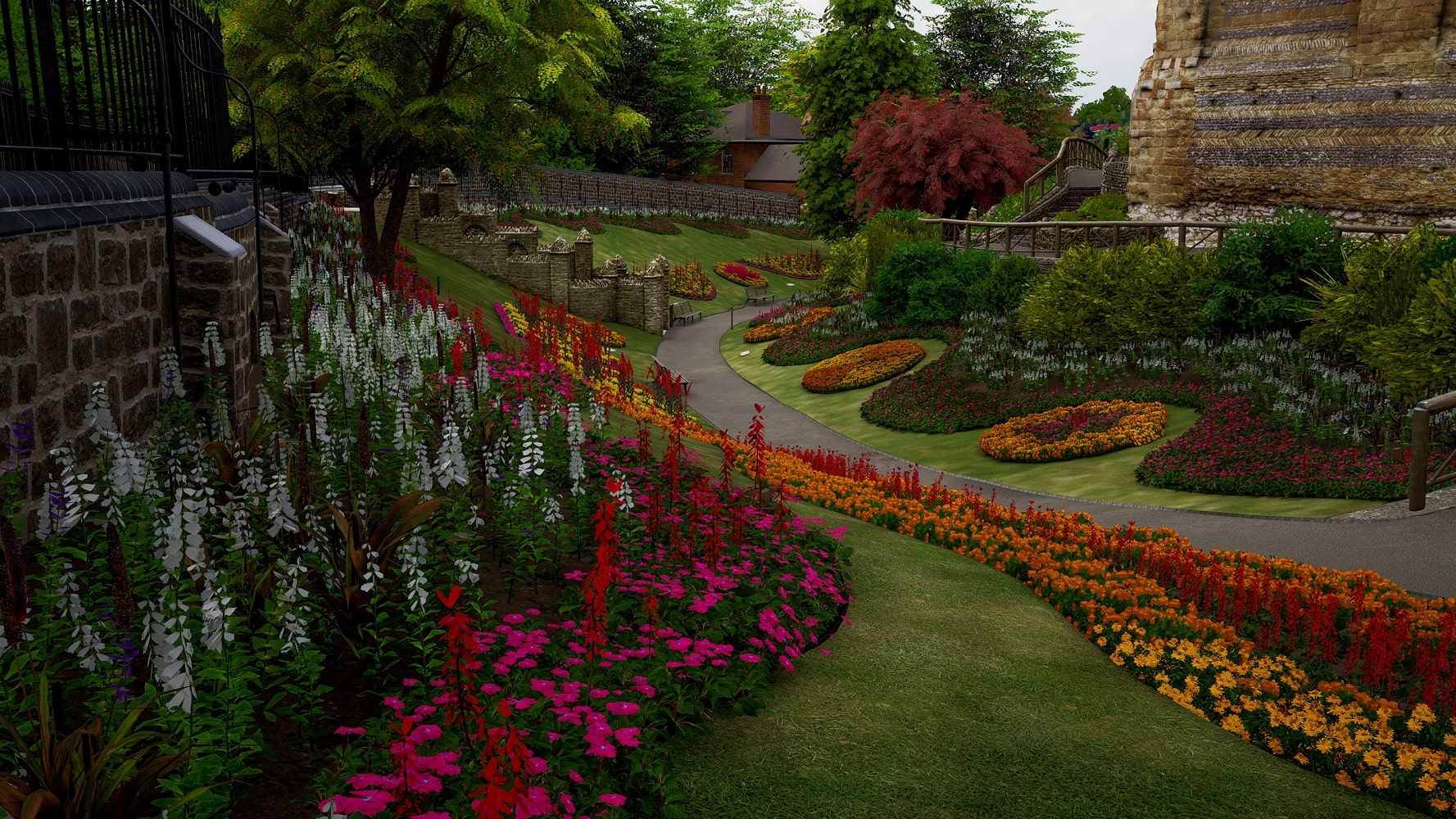 Guildford Castle Garden Flowers